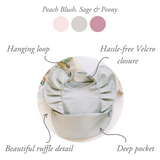 Ruffle Angel Bib - Best Seller 3 Pack Bundle Peach Blush, Peony & Sage