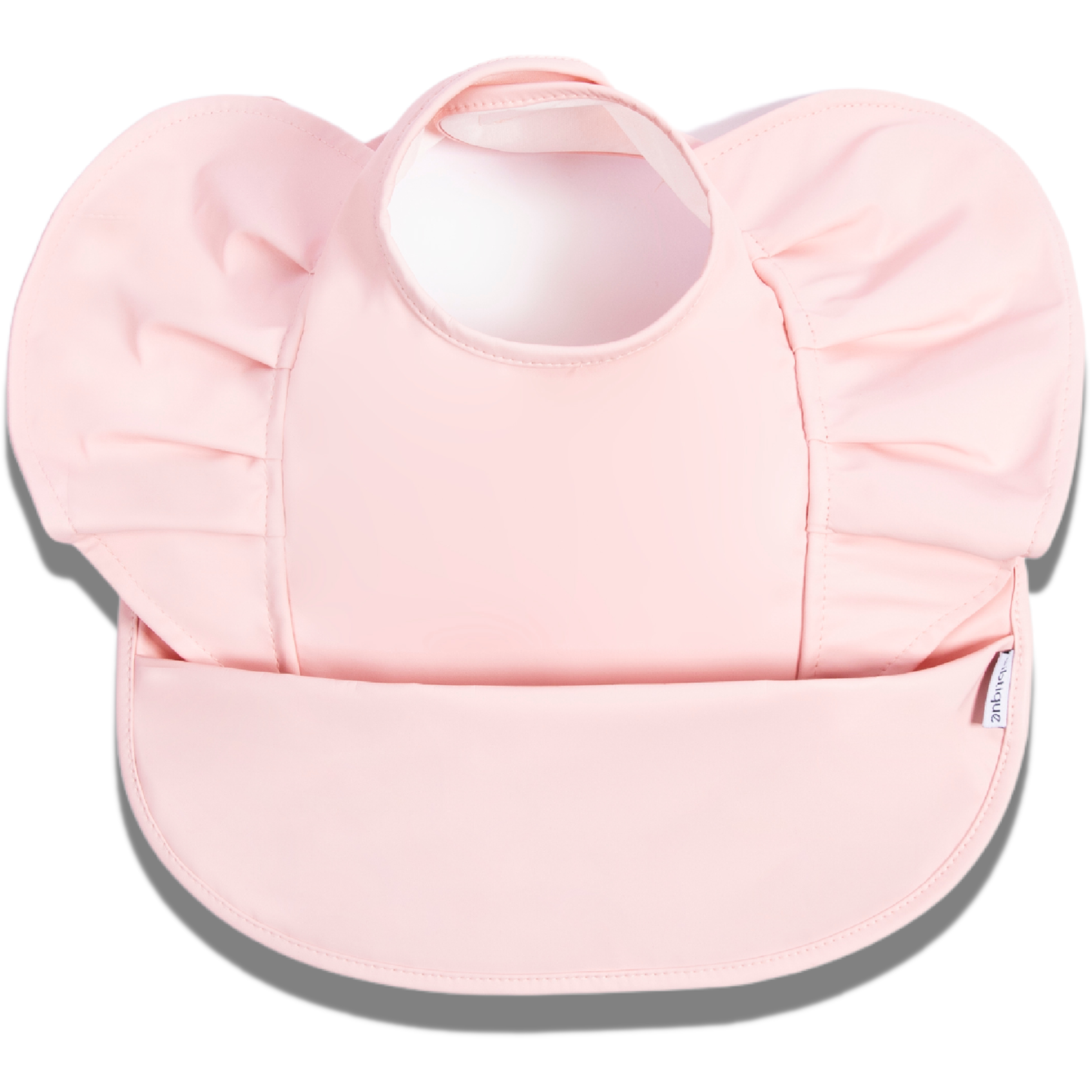 Pink Ruffle Bib Pink Blush Ruffle Angel Bib – Bibtique